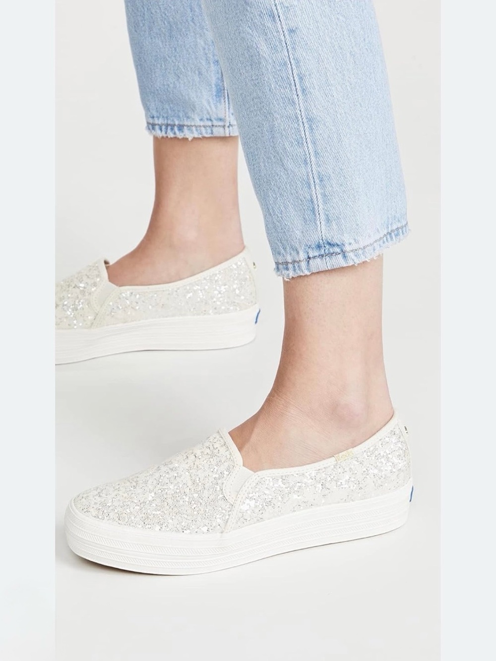 NWOT Keds® x Kate Spade New York Triple Glitter Slip-on Sneaker Size 7.5.